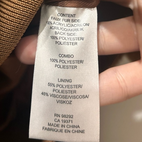 Tibi Luxurious Brown Faux Fur Track Jacket - Picture 6 of 6